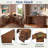 Modern L-shaped Desk With 3 Drawers And 360° Wood Rotating Desk