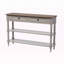 Console en bois et gris à deux tiroirs Gunars H 31,09 po x l 46,54 po x P 11,46 po Gunars