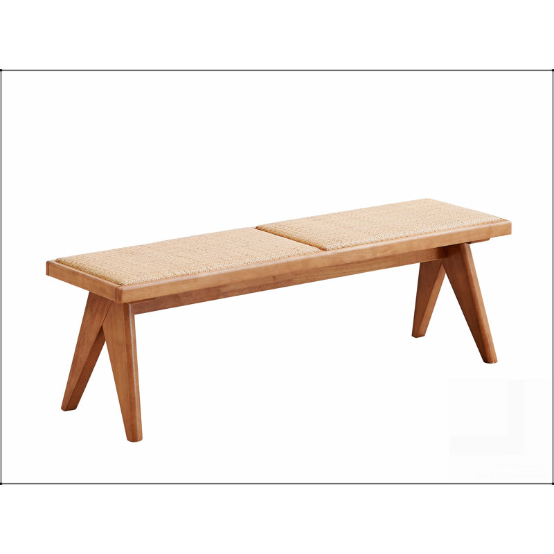 Velentina Rattan & Natural Finish Bench