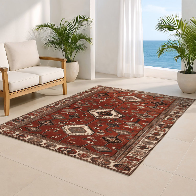 Tapis turc intérieur et extérieur brun, Rectangulaire 2 pi x 3 pi