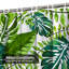 Rideau de douche imperméable à motif floral à motif de feuilles de palmier tropical avec 12 crochets-1608427491