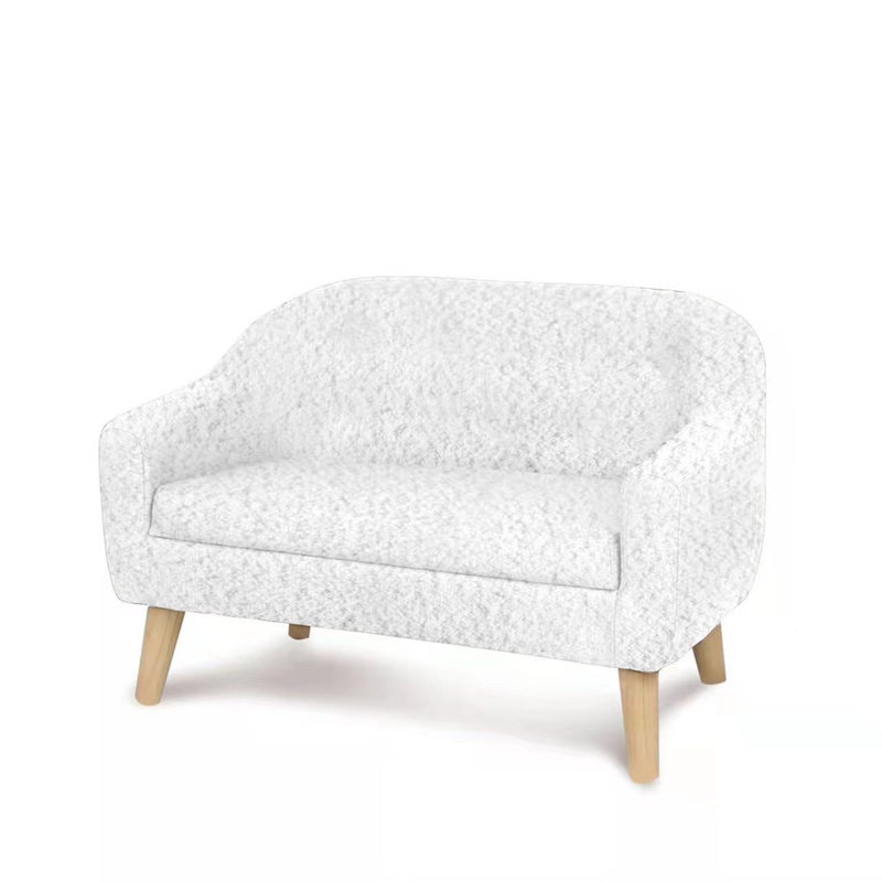 Benales Kids 33'' Foam Chair and Ottoman, White