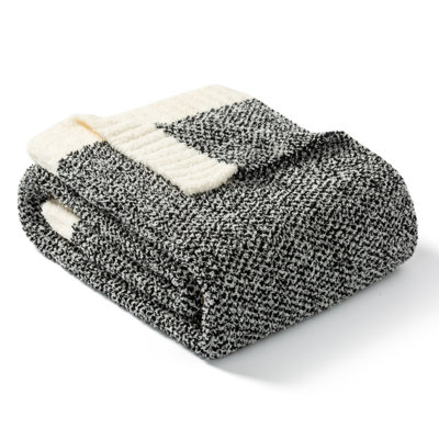  Jeté tricoté réversible Heather Knit