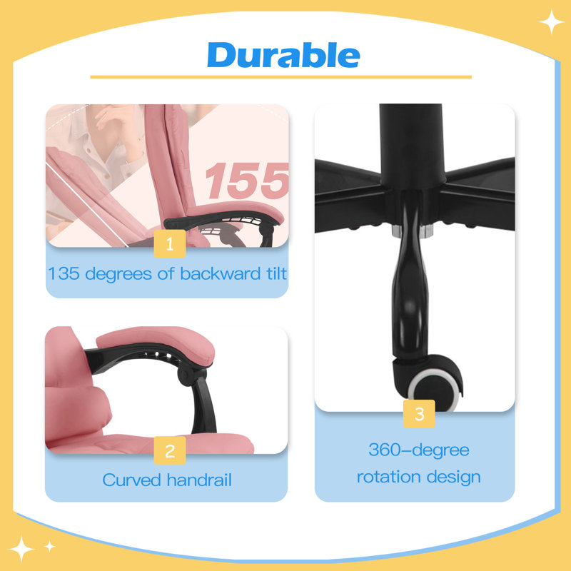 Fauteuil de direction à haut dossier inclinable avec fonction de massage réglable