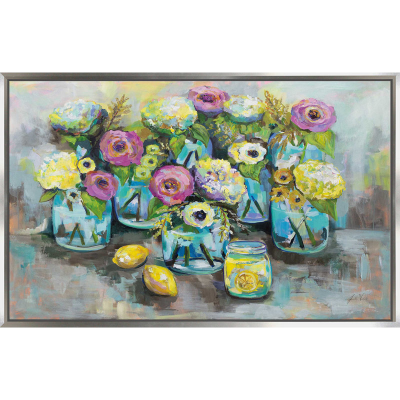 " When Life Gives You Lemons ", Silver Floater Frame, 31.5" H x 51.5" W x 2" D