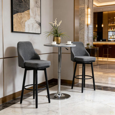 Tabourets de bar, ensemble de 2 chaises de cuisine pivotantes, pour votre maison