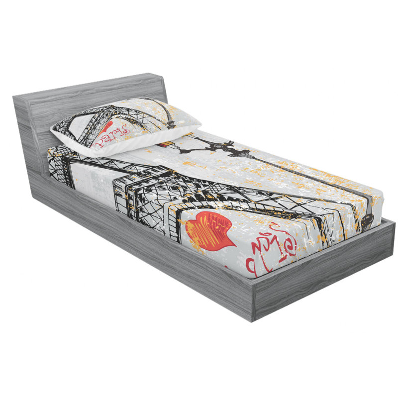 Microfiber Sheet Set, Twin Sheet + Fitted Sheet + 1 Pillowcase
