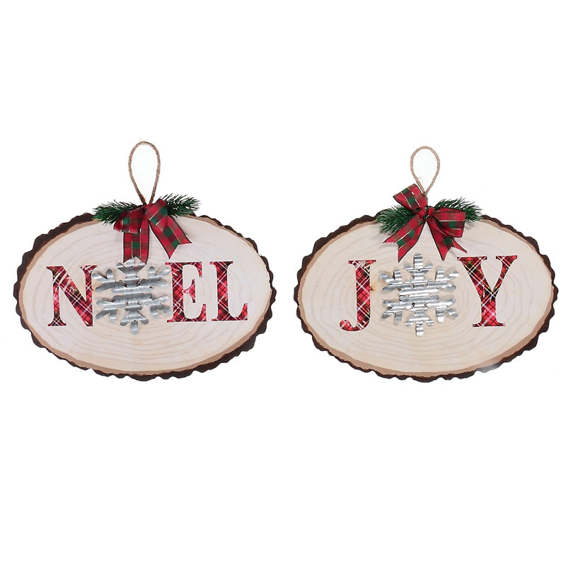 Ensemble de 2 boules de Noël et de joie