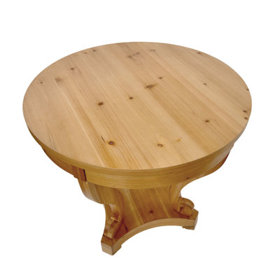 Burdett Natural Wood Style Dining Table With Elegant Curved Legs And Convenient Storage For Kitchen Room Cozy Meals