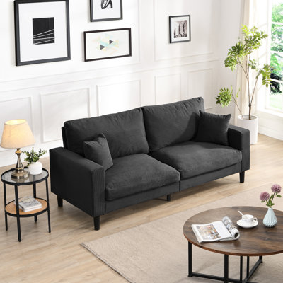 Two Piece - Corduroy For Bedroom, Apartment Comfy With Sponge Cushion And Frame Construction Modern Bedroom Comfortable Strong Pillows
