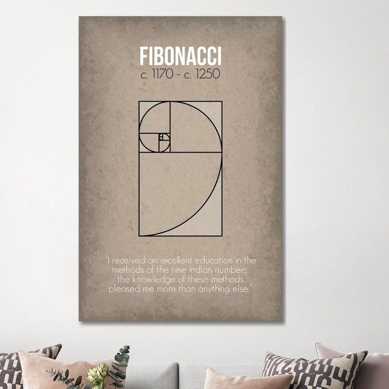 Fibonacci by GetYourNerdOn - Print on Canvas, 66.04 cm H x 45.72 cm W x 1.91 cm D, Wrapped Canvas