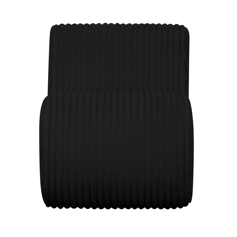 Fauteuil d'appoint surdimensionné, Mélange de polyester noir