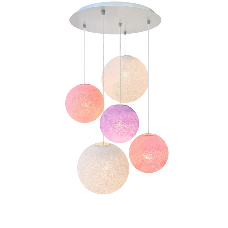 Bort 5-Light Globe Pendant, Blumenwiese