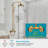 8-Inch Wall-Mounted Rainfall Shower Fixture Set with Handheld Spray, Brass Mixer, and Cross Handles – 2-Function Bathroom Shower System-113917780