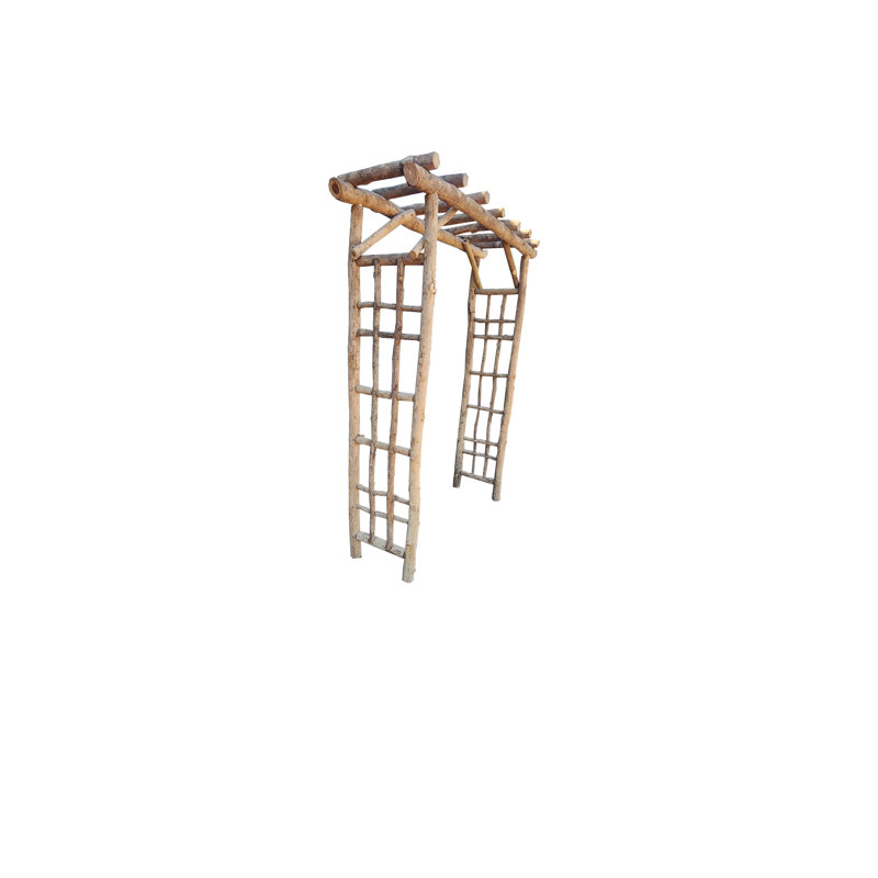 65'' W x 19'' D Solid Wood Arbor, Brown