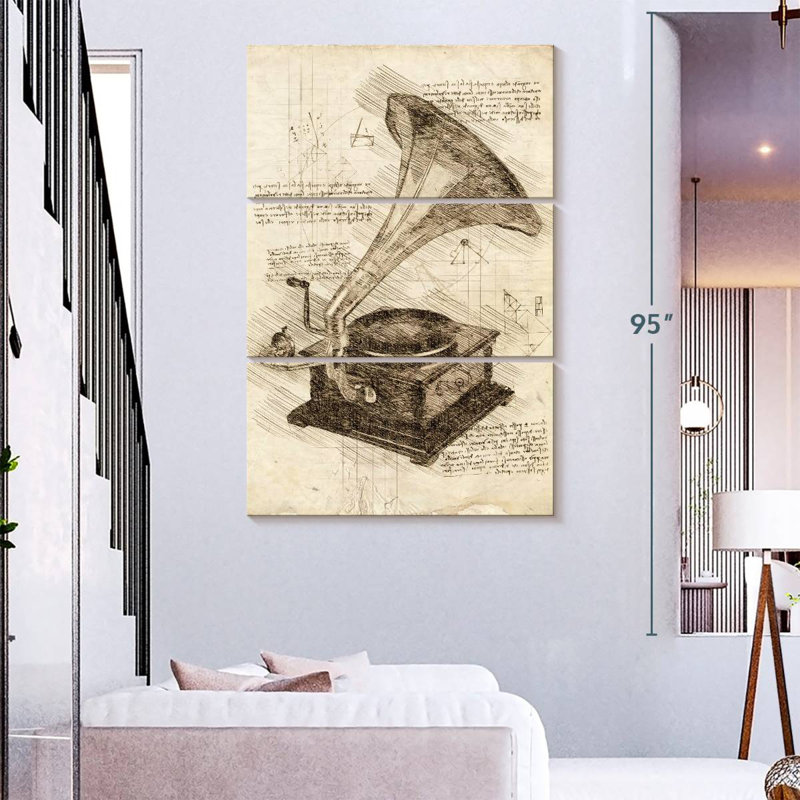 Abarca Old Gramophone, 74" H x 48" W