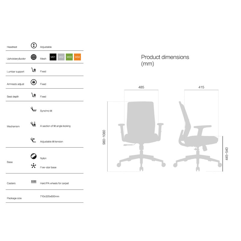 Cassity Swivel Task Chair, Black