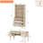 2 - Piece Office Set, 56" Executive Desk & Bookcase With Drawers, Beige-1865445199