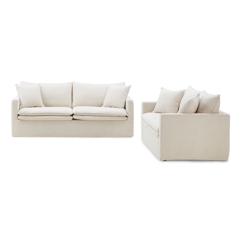 Ensemble de canapé 2 pièces Adaire, Beige
