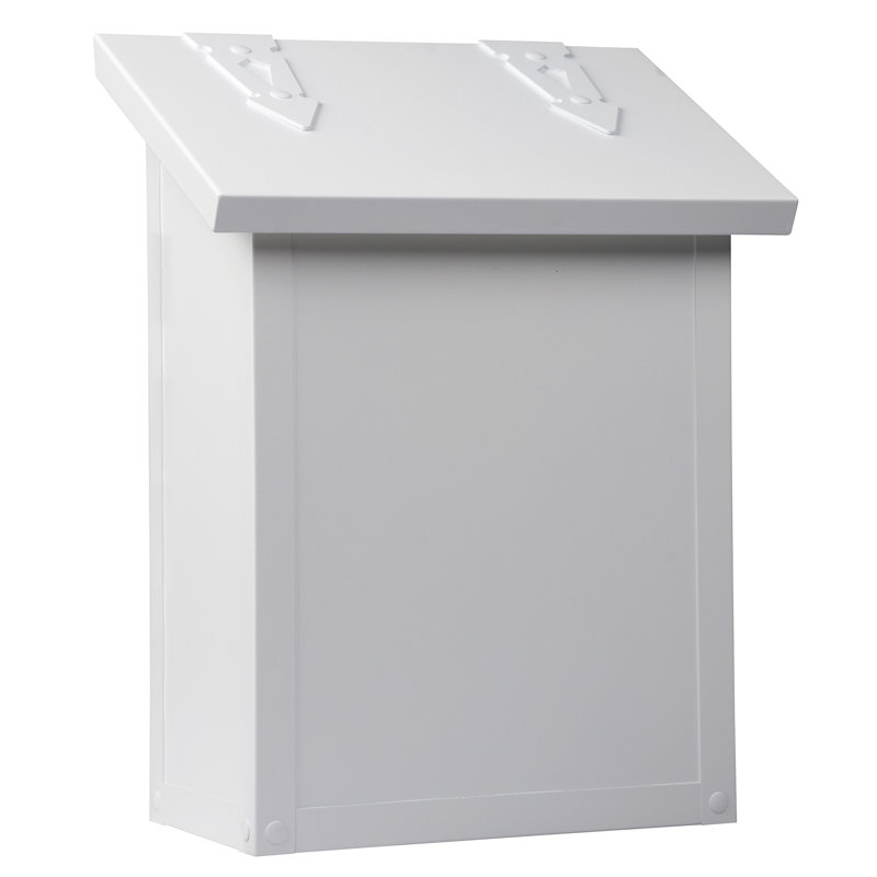 Boîte aux lettres murale en métal Monarch, Blanc satiné