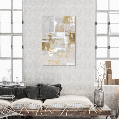 Abstrait fraîchement peint, gris glamour - Peinture