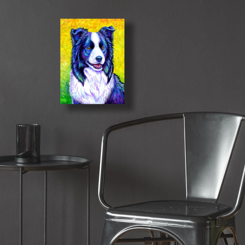 "Border Collie" par Rebecca Wang Art, H 16 po x l 12 po