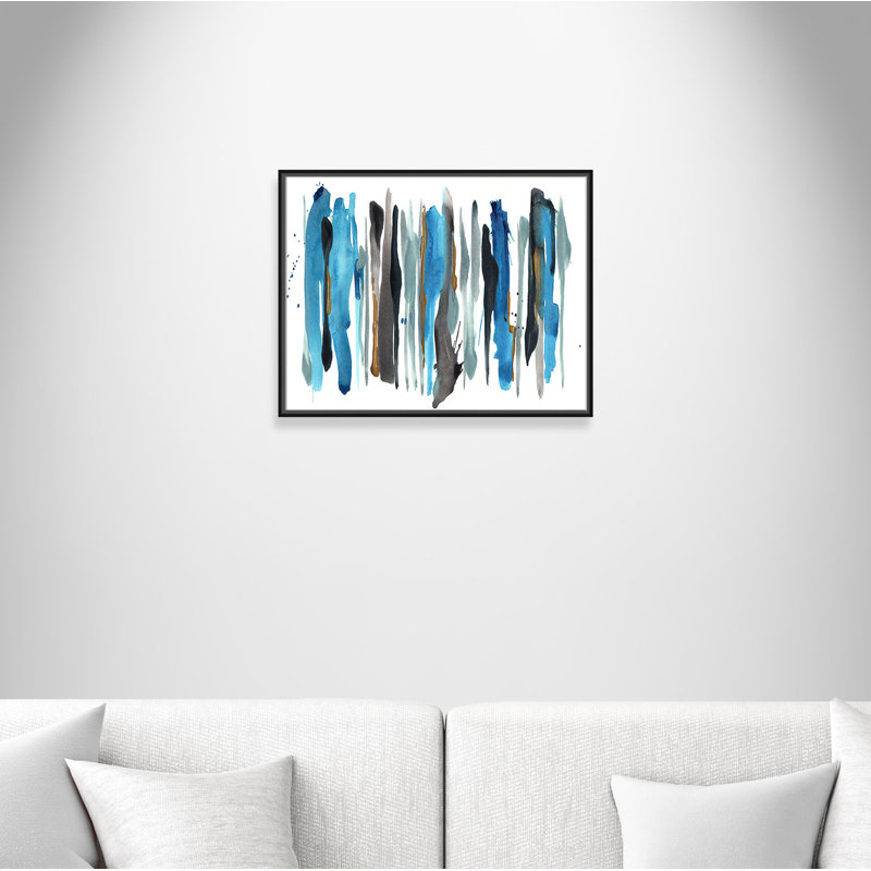 Vertical Elements - Print on Canvas, White Framed, 56cm H x 71cm W x 5.1cm D