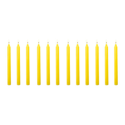 Haight 10" Unscented Column Yellow 12/Disp - Set Of 12