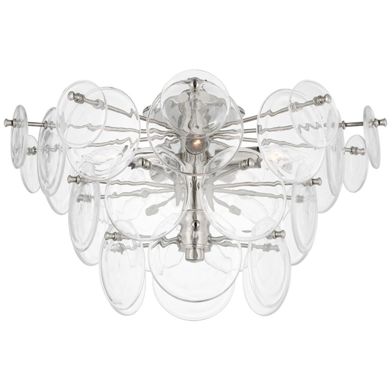 Loire 5 - Light Semi Flush Mount, Polished Nickel