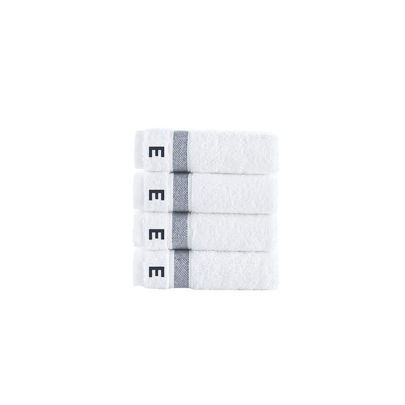 Brooks Brothers Ottoman Rolls 4 pcs Wash Towels, E, Navy, Wash Towels - 4 Pack