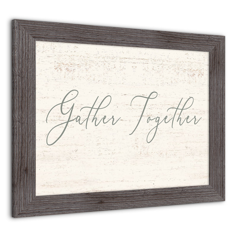 «Gather Together», reproduction encadrée, H 16 po x l 20 po x P 0,75 po
