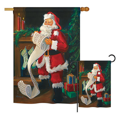 Double Sided 40'' H x 28'' W Polyester Christmas Flag Set