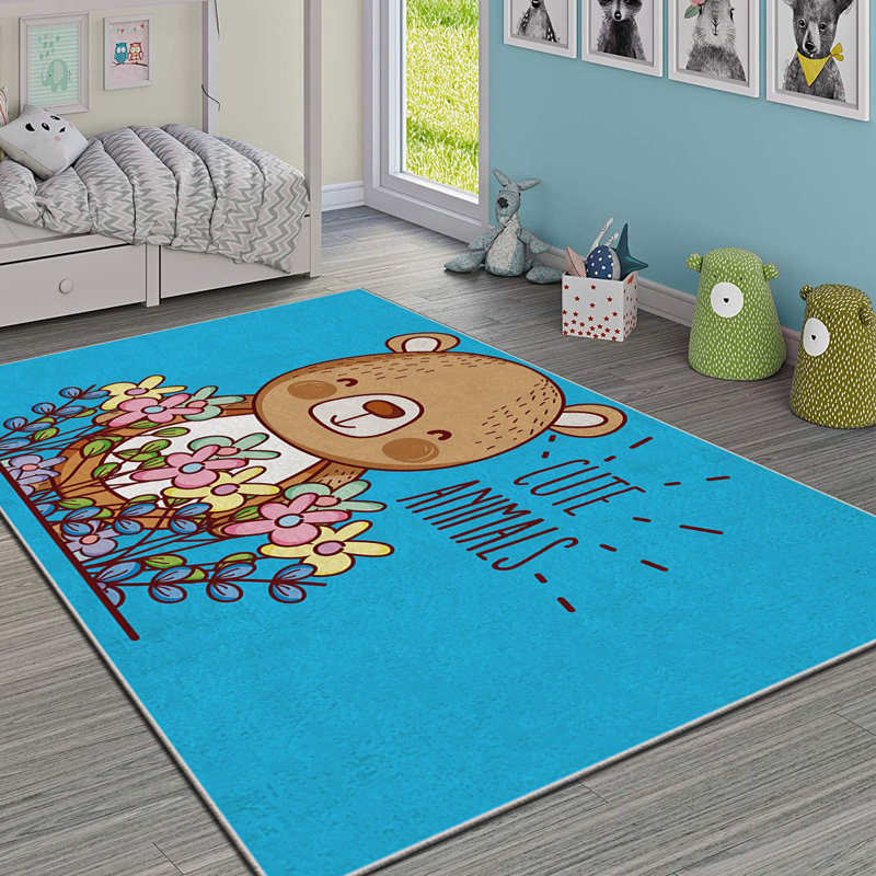 Tapis luxueux en polyester, 3,3 x 4,6 pieds | Tissu de velours 740 g / m², envers en feutre antidérapant, éponge stratifiée pour le confort | Antibactérien, lavable à la machine à 86 ° F | Imprimé numérique élégant pour la décoration intérieure