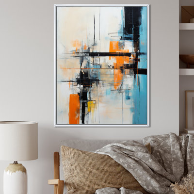 «Ephemeral Patience Minimal Abstract», peinture murale abstraite, salon