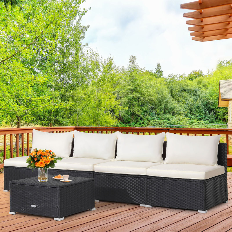 Vaccaro 4 - Person Patio Conversation Set with Cushions