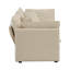 Canapé moderne en chenille beige 2 - Base en bois massif et rembourrage confortable pour le salon 2 avec 4 coussins, structure, tissu de revêtement respirant, siège