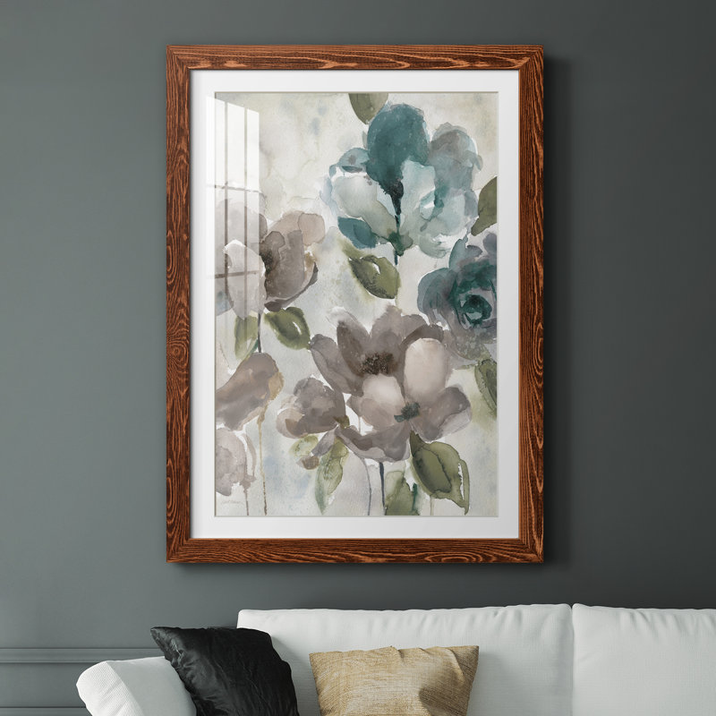 Topaz Garden II - peinture encadrée, Cadre en érable, H 37,5 po x l 27,5 po x P 1,5 po