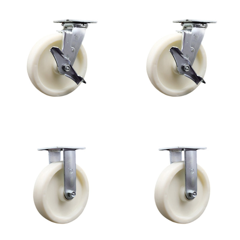 4 Piece Steel Nylon Caster Set