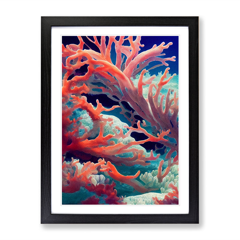 Magnificent Coral - Framed Print, Black Framed, 64cm H x 46cm W x 2cm D