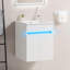 Meuble-lavabo mural avec lavabo, capteur de lumière