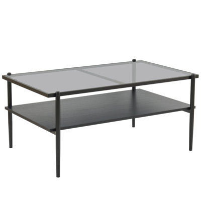 Manzie Glass Top Single Coffee Table