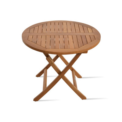 Pamela Teak Folding Dining Round Table by sohoConcept