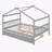 Saunderton Wooden House Bed with Trundle-299217222-298050780