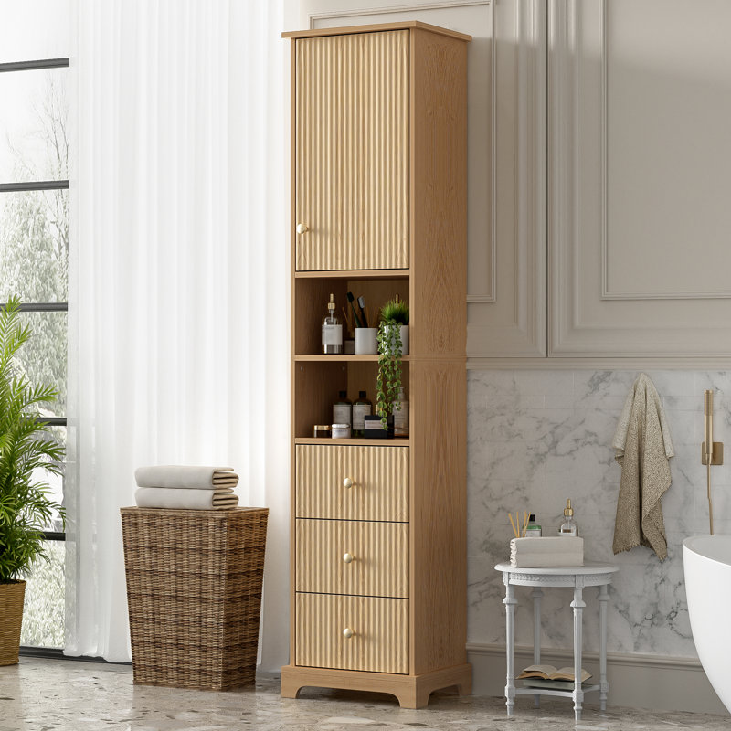 Freestanding Bathroom Storage Linen Cabinet