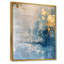 Tender Gold On Grunge Blue - Abstract Wall Art Decor-485666881-485666939