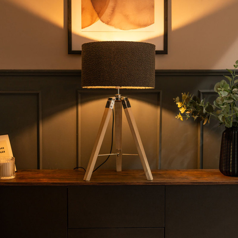 Plamond Tripod Lamp, Charcoal, Yes
