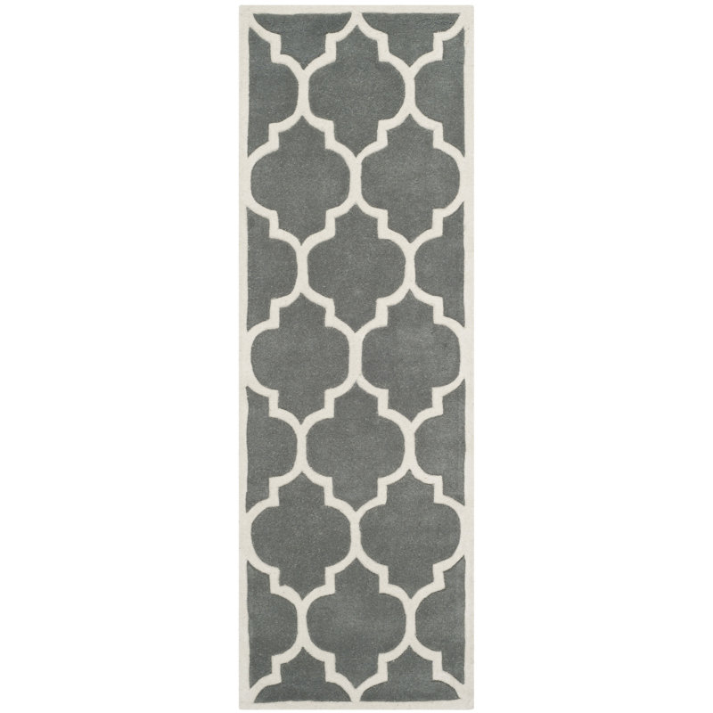 Edgerton Geometric Wool Hand Woven Area Rug, Runner 69 x 213 cm