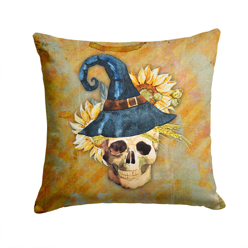 Skull Indoor/Outdoor Throw Pillow, 14" x 14"