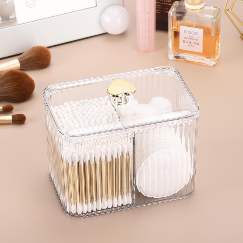 Holder Dispenser 3-Section Clear Bathroom Organizer