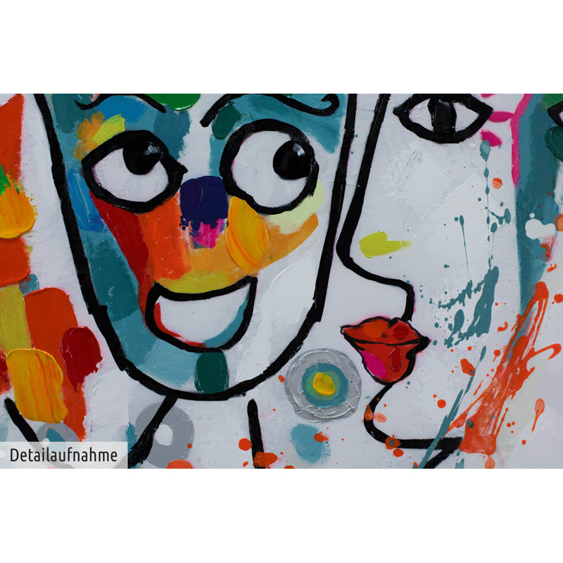 Rearing Up Hand Painted Canvas Print